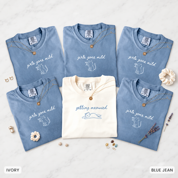 Girls Gone Mild Bachelorette Cat Shirt, Slumber Party Themed Bach Party Tshirt, Girls Trip Spa Tee, Pajama Sleepover Bridesmaid Gift