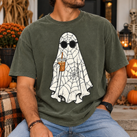 Personalized Ghost Spiderweb Comfort Colors Shirts – Halloween Couple Gift