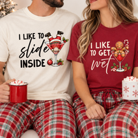 Funny Christmas Couple Comfort Colors Shirts – Ride on Top Couple Matching T-Shirt