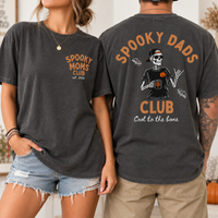 Spooky Moms & Dads Club Shirts, Funny Halloween Parent Tees, Skeleton Mom Dad Matching Shirts, Custom Year Family Halloween Gift