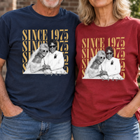 Personalized Anniversary Photo Shirt, Custom Anniversary Couple Gift, Wedding Photo Tee for Husband Wife