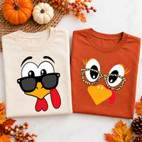 Matching Turkey Comfort Colors Shirts – Funny Thanksgiving Couple Gift