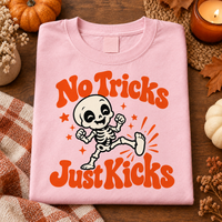 No Tricks Just Kicks Shirt – Baby Skeleton Mom to Be Tee