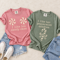 His Candy Cane & Her Peppermint Couple Shirts – Funny Christmas Gift
