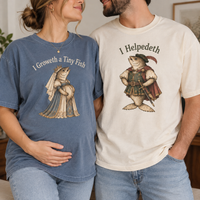 Funny Fish Pregnancy Couple Shirts for Pregnancy Announcement, Matching Mom Dad Tees, Expecting Mom Dad Gift