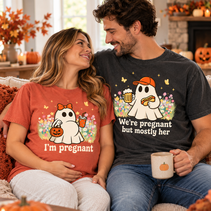 Custom Growing a Little Pumpkin Shirt, Matching Mom Dad Pregnancy Announcement Tees, The Man Behind Pumpkin Shirt, New Parents Gift