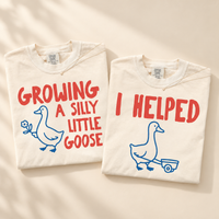 Comfort Colors Matching Mom Dad Couples Shirt, Goose Mama T-Shirt, Pregnancy Announcement Tee, New Expecting Parents Outfit Gift Baby Shower