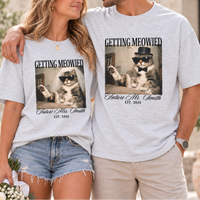 Getting Meowied Couple Shirts, Future Mrs & Mr Cat Wedding Tees, Comfort Colors Bride Groom Engagement Shirts, Funny Cat Lover Gift