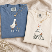 Matching Mom and Dad Pregnancy Announcement Shirts, Funny Goose Baby Reveal Tees, Expecting Parents Couple Gift