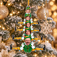Custom Face Cartoon Character Ornament - Family Photo Ornament – Funny Christmas Gift