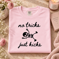 No Tricks Just Kicks Halloween Pregnancy Shirt – Expecting Mom Tee