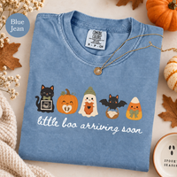 Little Boo Arriving Soon Halloween Shirt – Cute Pregnancy Announcement