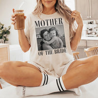 Custom Mother & Father of the Bride Shirts, Personalized Photo Comfort Colors Tees, Wedding Gift for Parents