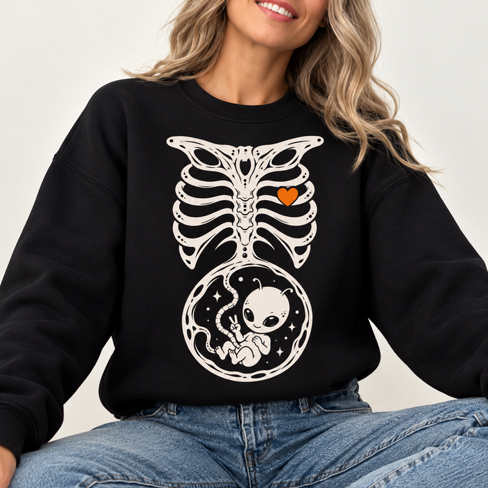 Alien Halloween Maternity Sweatshirt & Hoodie – Pregnancy Announcement