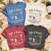 Personalized Exclusive Commemorative Wedding Shirt, Custom Couple Names & Date Tee, Wedding Toss Shirt, Reception Guest & Bridal Party Gift