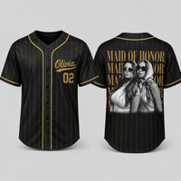Personalized Maid of Honor Baseball Jersey for Bachelorette Party, Custom Photo Name & Number Bridal Party Shirt, Wedding Weekend Gift