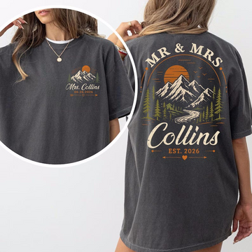 Lifetime Adventure Shirts for New Couple, Custom Newly Married Couple Shirts, Mrs Mr Shirt for Husband Wife, Honeymoon Tees