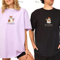 Halloween Pregnancy Shirt, Funny Pregnancy Announcement Tshirt, Couple Pregnancy Reveal Tee, Baby Reveal Gift For Expecting Mom and Dad