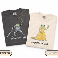 Funny Frog Engagement Shirt, Matching Couples Tee, Renaissance Medieval Humor, Engagement Announcement Gift