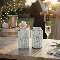 Personalized Pet Bachelorette Can Cooler, Custom Dog or Cat Wedding Can Cooler, Bridal Shower Bachelorette Favor