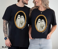 Ghost Couple Matching Shirt, Custom Bride Groom Ghosts Tshirt Just Married Honeymoon Shirt Newlyweds Tee Gothic Wedding Gift