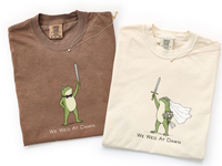 Matching Frog Couple Shirts for Wedding, We Wed At Dawn Bride Groom Tee, Funny Newlywed Honeymoon Couple Gift