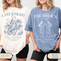 Last Knight Out Medieval Bachelorette Shirt, Renaissance Faire Bride Tee, Bookish Fantasy Bach Party Gift