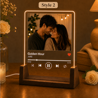 Personalized Photo Acrylic LED Lamp for Anniversary gifts, Custom Couple Photo Song Night Light