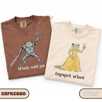Funny Frog Engagement Shirt, Matching Couples Tee, Renaissance Medieval Humor, Engagement Announcement Gift