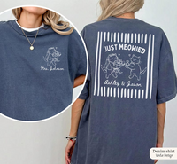 Just Married Cat Wedding Shirt, Mr And Mrs Tee, Gift For Bride Groom, Couple Matching T-Shirt, Just Meowied Honeymoon Gift