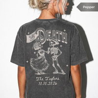 Personalized Till Death Skeleton Couple Shirts – Halloween Wedding Tees