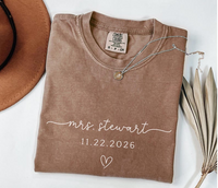 Personalized Future Mrs Shirt – Bride to Be Engagement Tee
