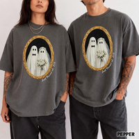 Ghost Couple Matching Shirt, Custom Bride Groom Ghosts Tshirt Just Married Honeymoon Shirt Newlyweds Tee Gothic Wedding Gift