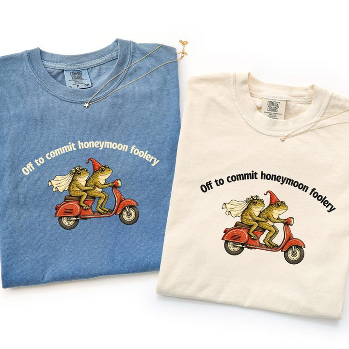 Medieval Just Married Shirts, Honeymoon Outfit, Funny Newlywed Frog Tee, Matching Couple Gift