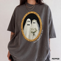 Ghost Couple Matching Shirt, Custom Bride Groom Ghosts Tshirt Just Married Honeymoon Shirt Newlyweds Tee Gothic Wedding Gift