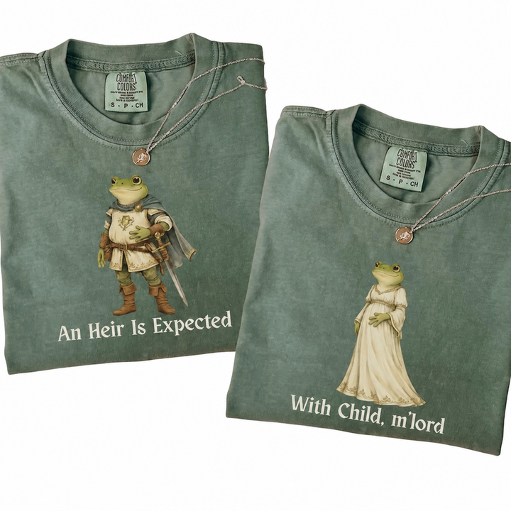 Funny Frog Pregnancy Announcement Shirt, Matching Mom Dad Tee, Couples Baby Reveal Shirt, Pregnancy Announcement Gift