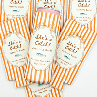 Personalized She’s a Catch Bachelorette Can Cooler, Custom Coastal Can Sleeve, Fisherman Bridal Party Favor, Beach Bach Gift