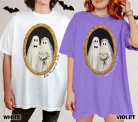 Ghost Couple Matching Shirt, Custom Bride Groom Ghosts Tshirt Just Married Honeymoon Shirt Newlyweds Tee Gothic Wedding Gift