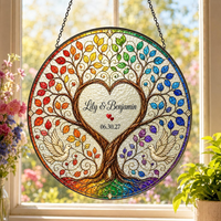 Personalized Four Seasons Tree of Life Suncatcher – Anniversary Gift