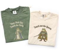 Funny Pregnancy Frog Couple Shirts for Expecting Parents, Medieval Mom Dad Matching Tees, Baby Announcement Gift