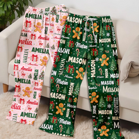 Personalized Christmas Name Pajama Pants – Matching Family Holiday Gift