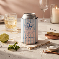Personalized Pet Bachelorette Can Cooler, Custom Dog or Cat Wedding Can Cooler, Bridal Shower Bachelorette Favor