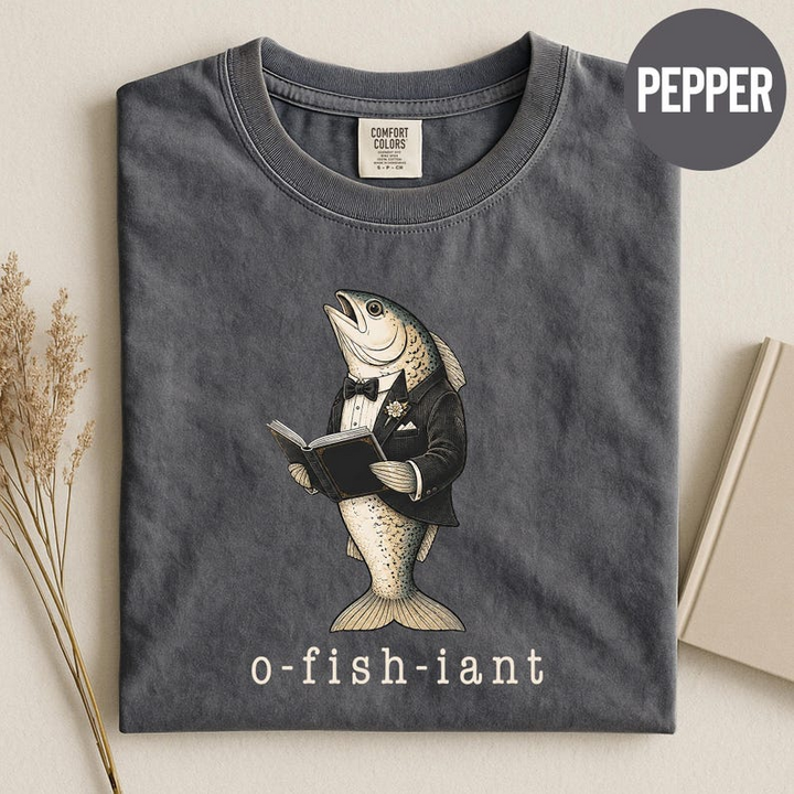 O-Fish-Iant Shirt, Funny Fishing Wedding Officiant Tee, Fisherman Minister T-Shirt, Legalizer of Love Gift for Him