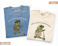 Funny Frog Grandma Grandpa Shirt, Pregnancy Announcement Gift, Promoted To Grandma Grandpa Tee, First Time Grandparents Gift