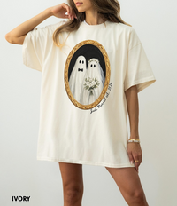 Ghost Couple Matching Shirt, Custom Bride Groom Ghosts Tshirt Just Married Honeymoon Shirt Newlyweds Tee Gothic Wedding Gift