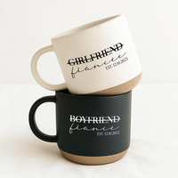 Personalised Engagement Pottery Mug, Custom Wedding Mugs, Custom Fiance and Fiancee Mug, Engagement Gifts, Gift for Fiance & Fiancee
