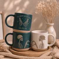 Engraved Halloween Couple Mug, Til Death Do Us Part Ceramic Mug, Matching Skeleton Mug Set, Gothic Couples Gift, Anniversary Mug