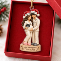 Personalized Pregnancy Christmas Ornament, See You In 2026 Baby Bump Keepsake, Expecting Parents Gift, Baby Announcement, Pregnancy Ornament
