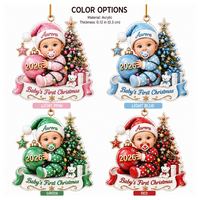Custom Baby’s First Christmas Ornament 2026, Custom Baby Name Acrylic Ornament, First Christmas Keepsake, Newborn Baby Gift
