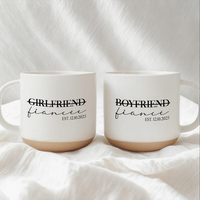 Personalised Engagement Pottery Mug, Custom Wedding Mugs, Custom Fiance and Fiancee Mug, Engagement Gifts, Gift for Fiance & Fiancee